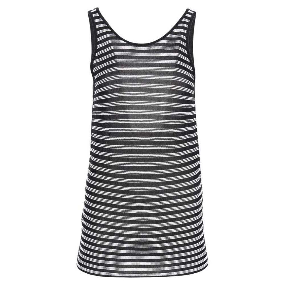 Alexander Wang Knit-Striped Tank Top in Black and White Rayon